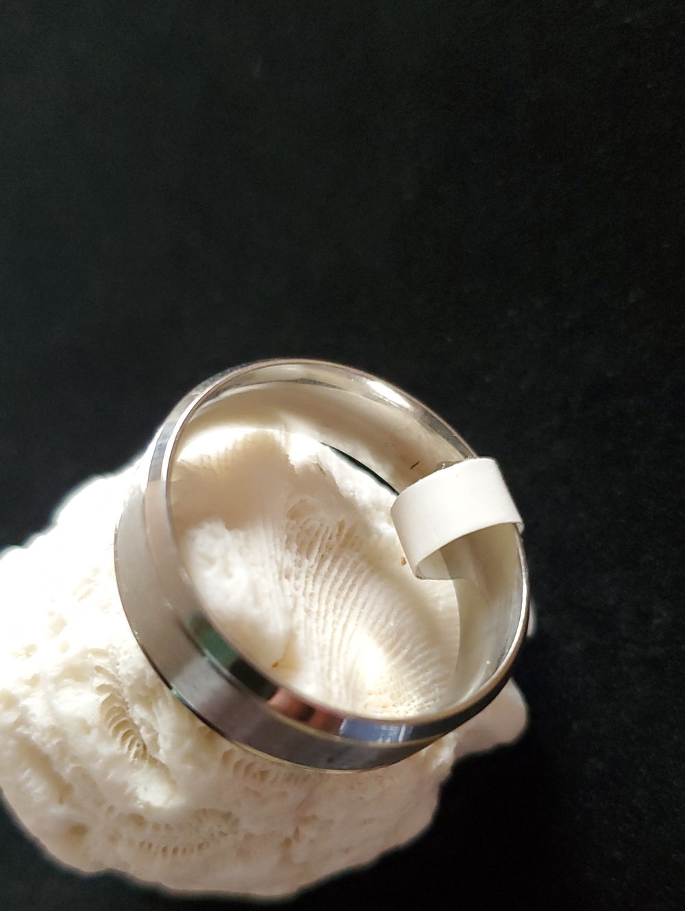 Polished Silver-Tone Band Ring